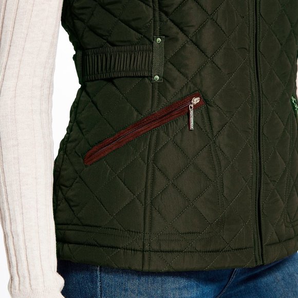 WEATHERPROOF Women Ultra Soft Cozy Lining Quilted Vest --Pine - Picture 3 of 7